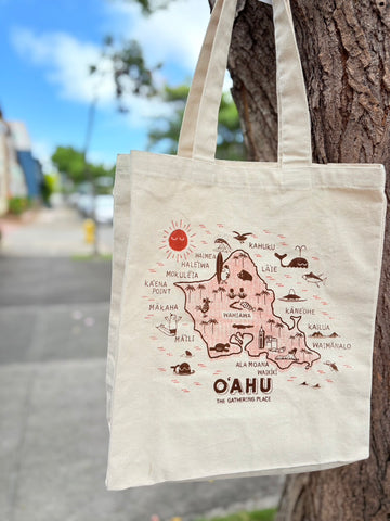 Wimini Studio Oahu Map Tote