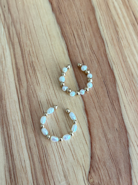 SHE Ear Cuff (Gold&Pearl)