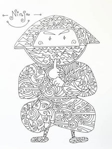 Ttegetege NURIE (Coloring art) WORKSHOP w a SPECIAL Nurie Set (Set of 2)
