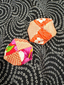 Vinatge Kimono Scaraps Otedama Workshop w SPECIAL Maccha Caramel from SWEET BROWN HAWAII
