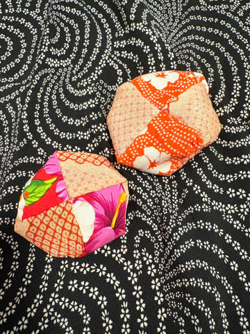 Vinatge Kimono Scaraps Otedama Workshop w SPECIAL Maccha Caramel from SWEET BROWN HAWAII