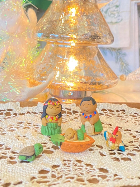 Ceramic Hawaiian Nativity